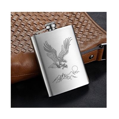 COmaam 304 Stainless Steel Flasks Portable Bar Tools Flasks for Liquor for Men Travel Camping Small Flasks 8Oz