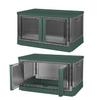 NewHome 2Pcs 32L Foldable Storage Bins with Lid Collapsible Stackable Closet Organizer Containers with Front Door Lock 4Pcs Wheels (30 CM, Green) view 2