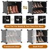 iMountek 8-Tier Shoe Rack Organizer Stackable Free Standing Shoe Storage Shelf Plastic Shoe Cabinet Tower with Transparent Doors for Heels Boots Slippers Entry (15) view 2