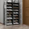 iMountek 8-Tier Shoe Rack Organizer Stackable Free Standing Shoe Storage Shelf Plastic Shoe Cabinet Tower with Transparent Doors for Heels Boots Slippers Entry (15) view 3
