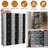 iMountek 8-Tier Shoe Rack Organizer Stackable Free Standing Shoe Storage Shelf Plastic Shoe Cabinet Tower with Transparent Doors for Heels Boots Slippers Entry (15) view 4