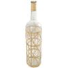 Deco 79 Glass Handmade Decorative Vase Tall Centerpiece Vase with Light Brown Rattan Woven Body and Neck, Flower Vase for Home Decoration 7" x 6" x 27", Clear view 1