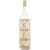 Deco 79 Glass Handmade Decorative Vase Tall Centerpiece Vase with Light Brown Rattan Woven Body and Neck, Flower Vase for Home Decoration 7" x 6" x 27", Clear view 4