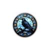 Black Raven Birds Stained Glass Look - 1.5" DECORATIVE Glossy Ceramic Dresser Drawer PULLS Cabinet Cupboard KNOBS (13) view 1