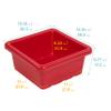 ECR4Kids Square Bin with Lid, Storage Containers, Red, 2-Pack view 2