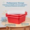 ECR4Kids Square Bin with Lid, Storage Containers, Red, 2-Pack view 4