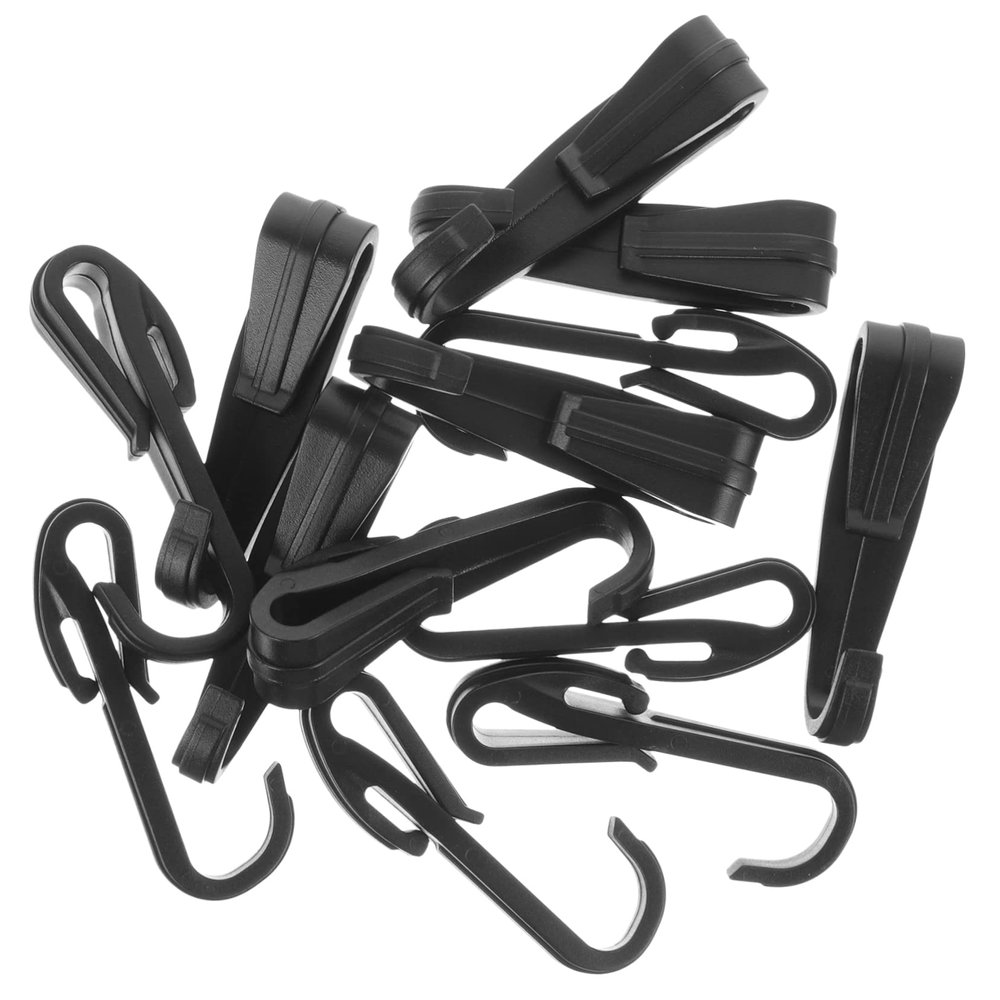 COOLHIYA 12 Pcs Hard Hat Clips for Headlamp Lightweight Helmet Clips for Firefighter Helmet Light Stable Headlight Hooks for Easy Mounting Hard Hats