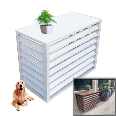 Air Conditioner Fence Screen, Outdoor Air Conditioning Unit Covers, Hide Air Con, Outdoor Plant Display Rack Storage Shelf, Weatherproof, Easy To Care, 100*50*70cm/110*60*80cm ( Color : Gray , Size :