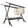 ATYUJKB Laundry Room Collapsible Clothes Drying Rack, Aluminum Alloy Laundry Stand, Laundry Stand Organizer, Multifunctional Drying Rack with Wheels, Saves Space (250cm/98in) view 1
