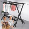 ATYUJKB Laundry Room Collapsible Clothes Drying Rack, Aluminum Alloy Laundry Stand, Laundry Stand Organizer, Multifunctional Drying Rack with Wheels, Saves Space (250cm/98in) view 2