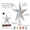 Christmas Traditions 10 inch Large Filigree Silver Holographic Glittered Christmas Star Tree Topper Star for Large Tree 6 feet-8 feet Tall/Home Decor Ornaments (Silver Holographic) view 2