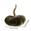 2023 Home Decor Handmade Velvet Pumpkin Decoration Kitchen Table Halloween Thanksgiving Ornament Decorations (Olive Green, One Size) view 3