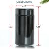 Matoolser Black Glass Airtight Storage Container Jar 200ml with UV Protection for Spice Coffee view 4