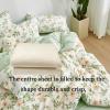 XHCTNN Queen Size Quilt Flower Pattern Design Cotton Quilts - New Mint Green Lightweight Soft Cozy Comforter Quilted Blanket Bedding for All Season(200 * 230cm/1.5kg) view 2