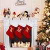 CRSTAFU Christmas Stockings with Initials,20 Inches Large Monogram Letter Xmas Stocking with Gold Trim, Velvet Personalized Stockings Decorations for Family Holiday Season Decor(Red C) view 2