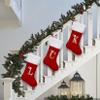 CRSTAFU Christmas Stockings with Initials,20 Inches Large Monogram Letter Xmas Stocking with Gold Trim, Velvet Personalized Stockings Decorations for Family Holiday Season Decor(Red C) view 3