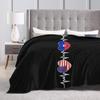 America Haiti Flag Throw Blankets for Sofa Couch Bed Gifts 50"x40" view 4