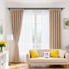 1 Inch Double Curtain Rods 36 to 72 Inches (3 to 6 ft), USFOOK Black Drapery Rods for Windows 24 to 68 Inches, Telescoping Dual Curtain Rod with Translucent Finials view 2