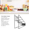Versatile Wire Bottle Holder - 4 Compartments Countertop Wine Rack, Coffee Syrup Organizer, and Spice Shelf view 4