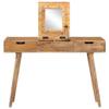 BUKSCYJS Dressing Table,Make-Up Table Set, Dressing Table with Hidden Mirror Suitable for Women, Living Room, Bedroom, Studio 44"X17.7"X29.9" Solid Mango Wood view 4