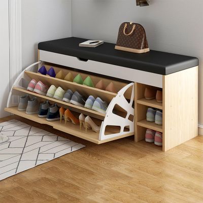 CINVSERW 3 Tier Wooden Storage Bench 391220inch, Entryway Stool with Shoe Storage, Shoe Rack for Entryway Bench Ideal for Entryway Bedroom Living Room Hallway Garage Mud Room
