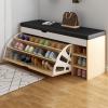 CINVSERW 3 Tier Wooden Storage Bench 391220inch, Entryway Stool with Shoe Storage, Shoe Rack for Entryway Bench Ideal for Entryway Bedroom Living Room Hallway Garage Mud Room view 1