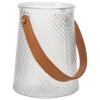Angoily Glass Vase Leather Handle for Decorative Flower Arrangements and Elegant Centerpiece for Home Office Living Room Decor view 1