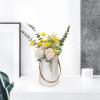 Angoily Glass Vase Leather Handle for Decorative Flower Arrangements and Elegant Centerpiece for Home Office Living Room Decor view 3