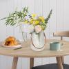 Angoily Glass Vase Leather Handle for Decorative Flower Arrangements and Elegant Centerpiece for Home Office Living Room Decor view 4