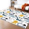 Cute Dinosaur Area Rug, Cartoon Little Dinosaur Non Slip Noise Reduction Kids Rugs, Machine Washable Durable Carpet for Indoor Bedroom Living Room Office Decor Rug - 4 ft x 5 ft view 3