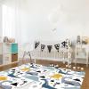 Cute Dinosaur Area Rug, Cartoon Little Dinosaur Non Slip Noise Reduction Kids Rugs, Machine Washable Durable Carpet for Indoor Bedroom Living Room Office Decor Rug - 4 ft x 5 ft view 4