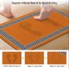ALAGEO Geometric Greek Key Design Bath Mat Rug Quick Dry Absorbent Rubber Backed Bathroom Mat Orange Bathroom Rugs Fit Under Door-Bath Mats Shower Rug for Bathroom Floor Mat in Front of Sink 20"x 32" view 3