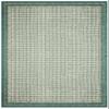 Area Rug 3' Square Rug Turquoise Blue Cotton Dhurrie Floral Thick 0.19 inches Stone Easy Washable Rug Hand Wash Cotton Carpet Flatweave Rug Indoor Outdoor Rugs for Kitchen, Bedside, Enterway view 1