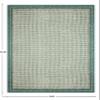Area Rug 3' Square Rug Turquoise Blue Cotton Dhurrie Floral Thick 0.19 inches Stone Easy Washable Rug Hand Wash Cotton Carpet Flatweave Rug Indoor Outdoor Rugs for Kitchen, Bedside, Enterway view 3