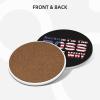 Because I'm The Boss That's Why 4in Ceramic Coaster Set Non-Slip Cork Base view 2