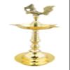 Shiv Shakti Arts Brass Kerala Diya Golden Finish with Bird Stand for Spritual Purpose Height-8 Inch view 1