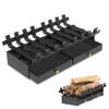 Pearwow Fireplace Grate with Ash Tray Kit,20 Inch Wide Heavy Duty Solid Steel Bar Fire Grates and Fireplace Ash Pan,Wrought Iron Fireplace Log Grate Fireplace Ash Tray Kit for Indoor Outdoor Firewood view 1