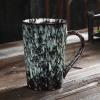 350ml/11.83oz Ceramic large capacity creative personality Mug kiln modern simple lovers Coffee cup for office home-Indigo yellow-360ml view 2