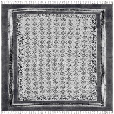 Area Rugs for Living Room 5x7 Kilim Rug Black & Beige Cotton Dhurrie Floral Thick 0.19 inches Stone Easy Washable Hand Wash Cotton Carpet Flatweave Indoor Outdoor for Bedroom
