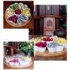 Appetizer Serving Tray with Bamboo Holder and Lid, Ceramic Divided Serving Platter with Food Picks, Relish Tray for Chips and Dip, Veggies, Candy and Snacks, Parties Y view 3