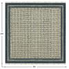 Area Rug 6' Square Rug Blue & Beige Dhurrie Floral Thick 0.19 inches Stone Easy Washable Rug Hand Wash Cotton Carpet Flatweave Rug Indoor Outdoor Rugs for Hall Room, Dining Room view 3