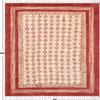 Kilim Rug 3x5 Area Rug Red & Beige Cotton Dhurrie Floral Thick 0.19 inches Stone Easy Washable Dhurrie Hand Wash Cotton Carpet Flatweave Indoor Outdoor for Kitchen, Bedside, Enterway view 3