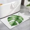 ALAGEO Bathroom Rug Bath Mat Palm Leaf Monstera Water Absorbent and Non-Slip Bathroom Mat, Washable Quick Dry Bath Mats for Bathroom Floor, Sink, Bathtub, Shower Room, 16"x 24" Tropical Plant Green view 1