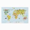 Cartoon Animal Map Area Rug, Fun World Map for Children's Enlightenment Non Slip Easy Care Kids Rugs, Breathable Durable Carpet for Indoor Bedroom Living Room Office Decor Rug - 5 ft x 6 ft view 4