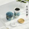 Qianli Jiangshan Giant Dragon Ceramic Office Home Water Cup Business Gift Tea Cup Travel Tea Set Gift Box for office home-Shouhaigai+Jiangshan Black Cup+Bag view 2