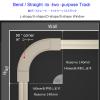 LIYI929GP Curtain Track Glider Rail for Straight and Bay Windows, Ceiling Mounted Curtain Rail, Wall Or Ceiling Flexible Curtain Track System, Room Divider, Track Slide Can Be Extended Or Cut Freely view 3