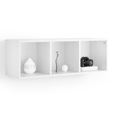 Mobili Fiver, X Wall Unit 40.94 in Without Door, Ashwood White, Made in Italy