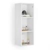 Mobili Fiver, X Wall Unit 40.94 in Without Door, Ashwood White, Made in Italy view 2