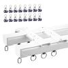 Curtain Track For Straight And Bay Windows, Heavy Duty Single/Double Ceiling Track Curtain Rods With 90 Corner, Smooth Curtain Rails For Bed RV Curtain Track System Room Divider view 2