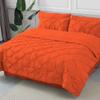 OnlineChoiceSheet Pinch Pleated Bedding Comforter Sets for Bed Orange 8 Pieces Pintuck Bed in a Bag, Queen Comforters, Sheets, Bedskirt, 12" Deep Pocket Shams & Pillowcases view 1